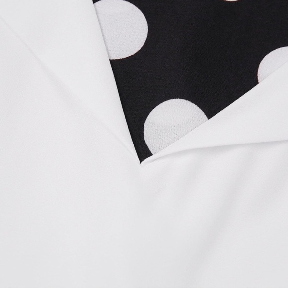 Women's Elegant Polka Dress - Picture 7 of 7